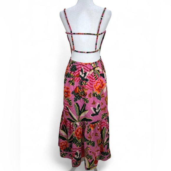 Farm Rio Leopard Forest Cotton Midi-Dress - Picture 3 of 8